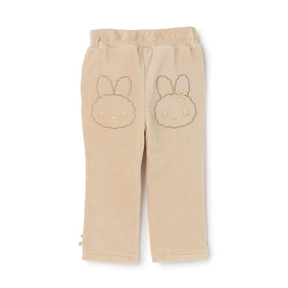 mimi醬刺繡針織燈芯絨長褲