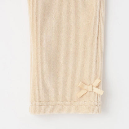 mimi醬刺繡針織燈芯絨長褲