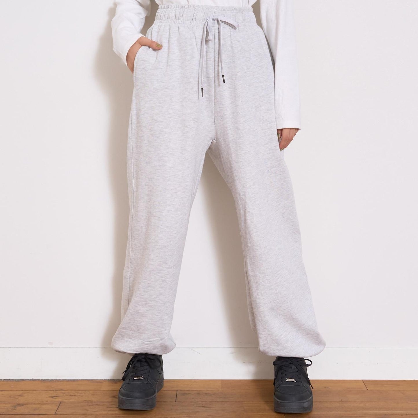 【加絨內裡】純棉100%衛褲束腳褲