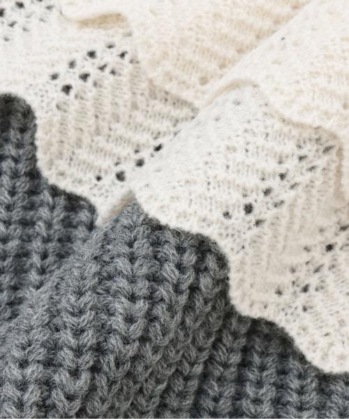 荷葉邊領珍珠扣開衫【韓國時尚】