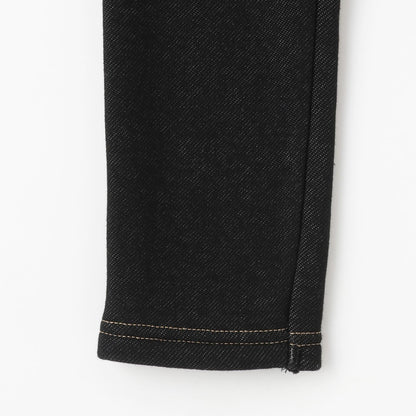 牛仔針織內加絨長褲