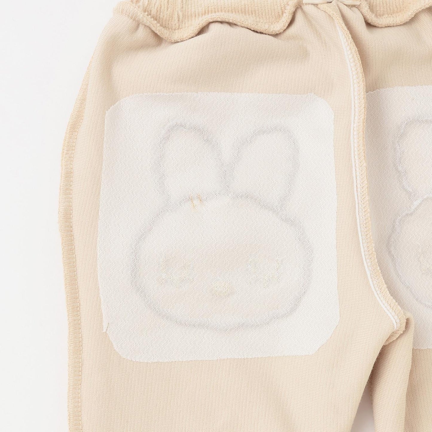 mimi醬刺繡針織燈芯絨長褲