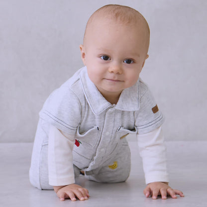 全刺繡帶領連體衣