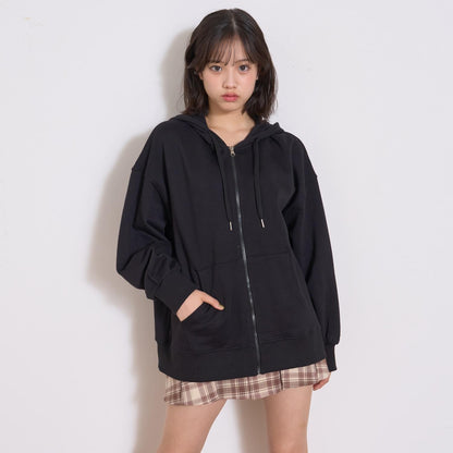 【加絨內裡】純棉拉鍊連帽衛衣