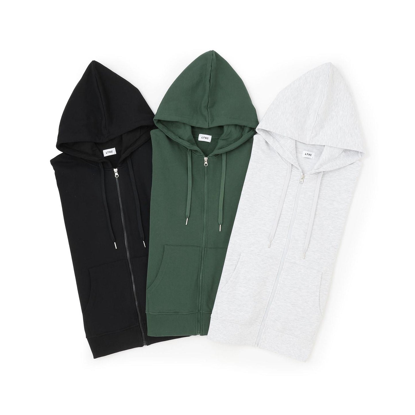 【加絨內裡】純棉拉鍊連帽衛衣