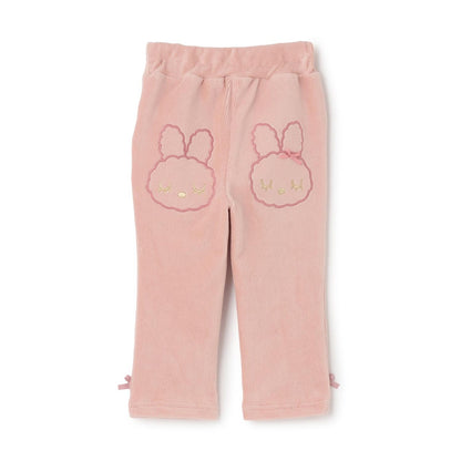 mimi醬刺繡針織燈芯絨長褲