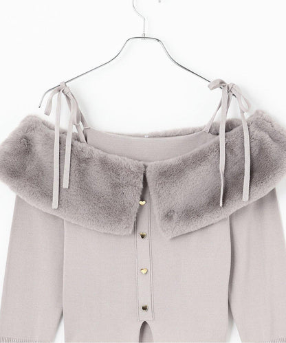 2WAY一字肩針織套頭衫【韓國時尚】