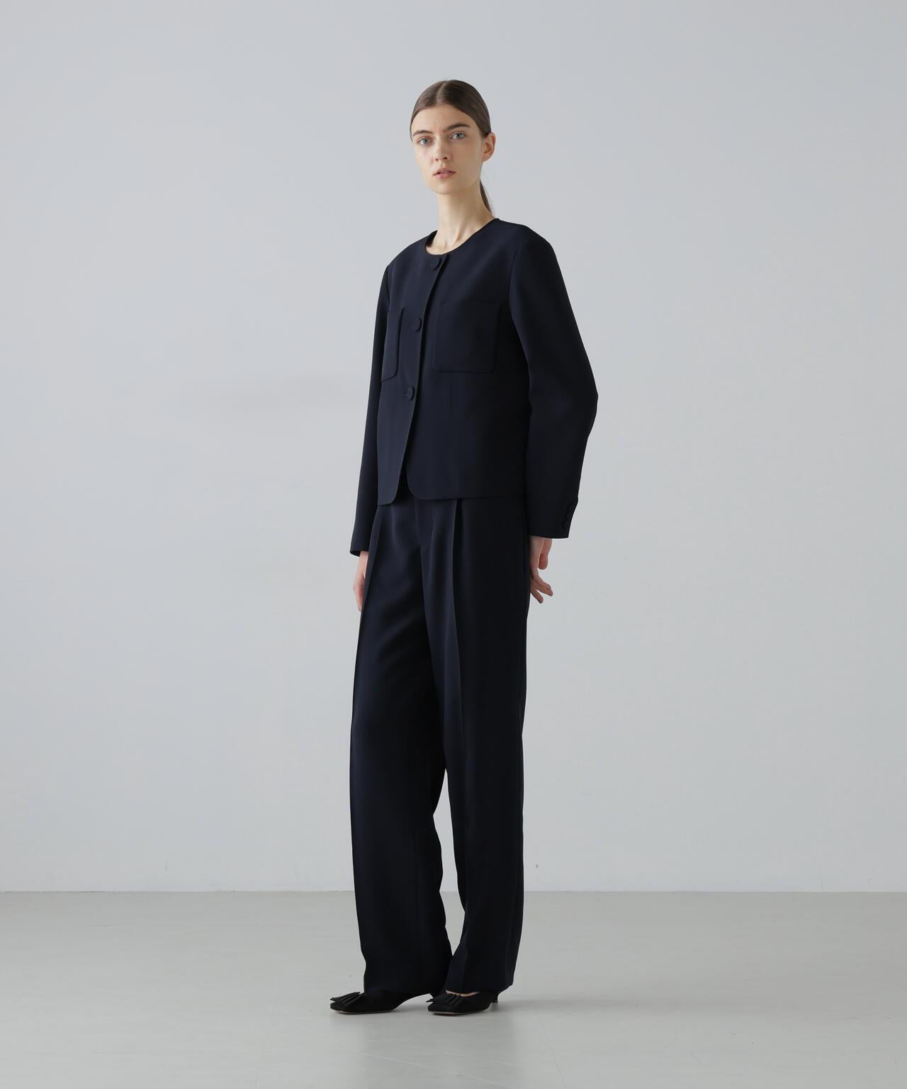 彈力喬其紗西裝外套