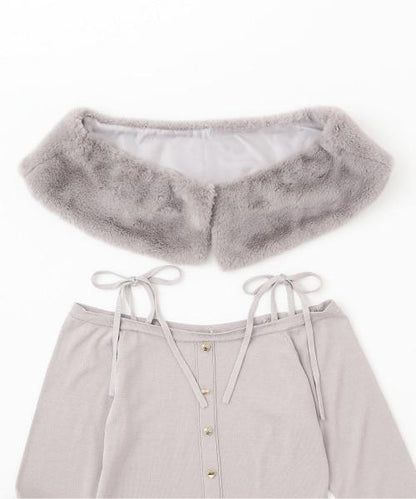 2WAY一字肩針織套頭衫【韓國時尚】