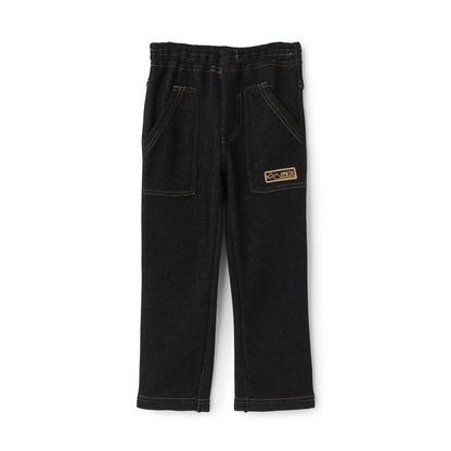 牛仔針織內加絨長褲