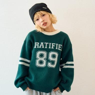 仿馬海毛提花套頭衫