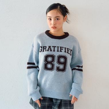 仿馬海毛提花套頭衫