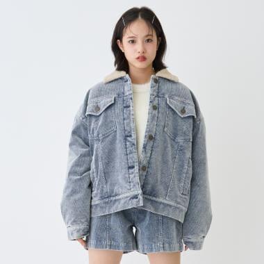 內襯絎縫燈芯絨夾克