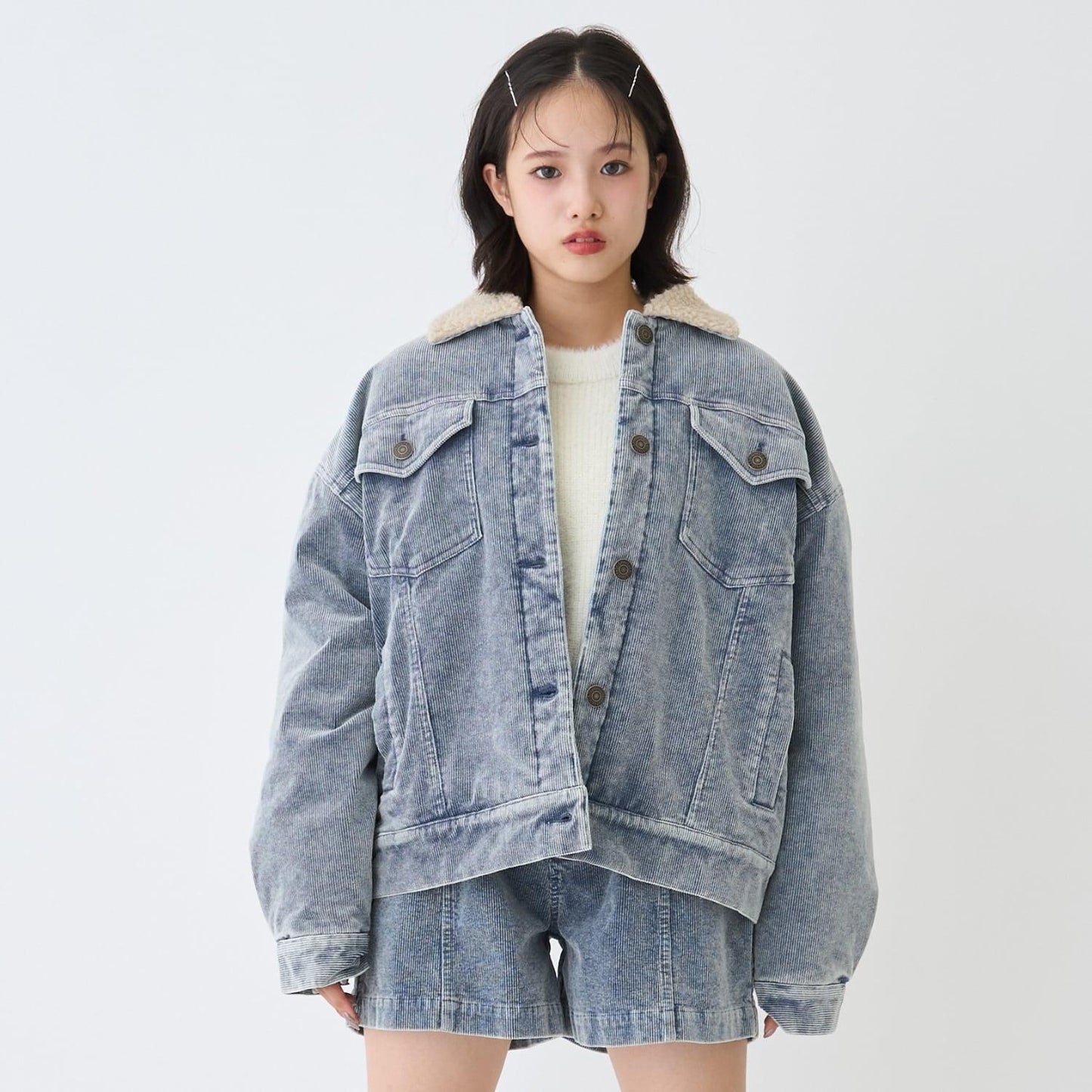 內襯絎縫燈芯絨夾克