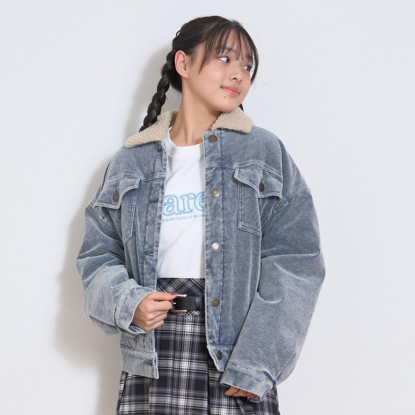 內襯絎縫燈芯絨夾克