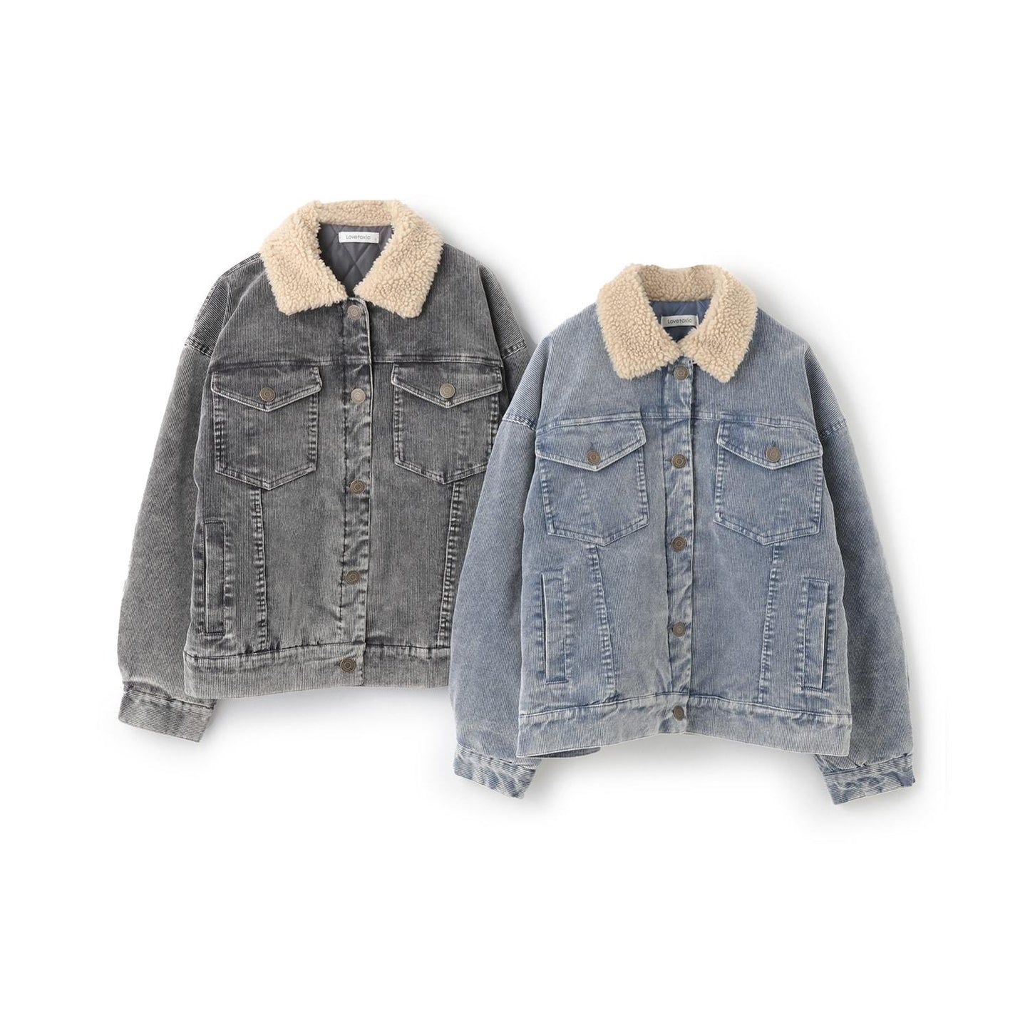 內襯絎縫燈芯絨夾克