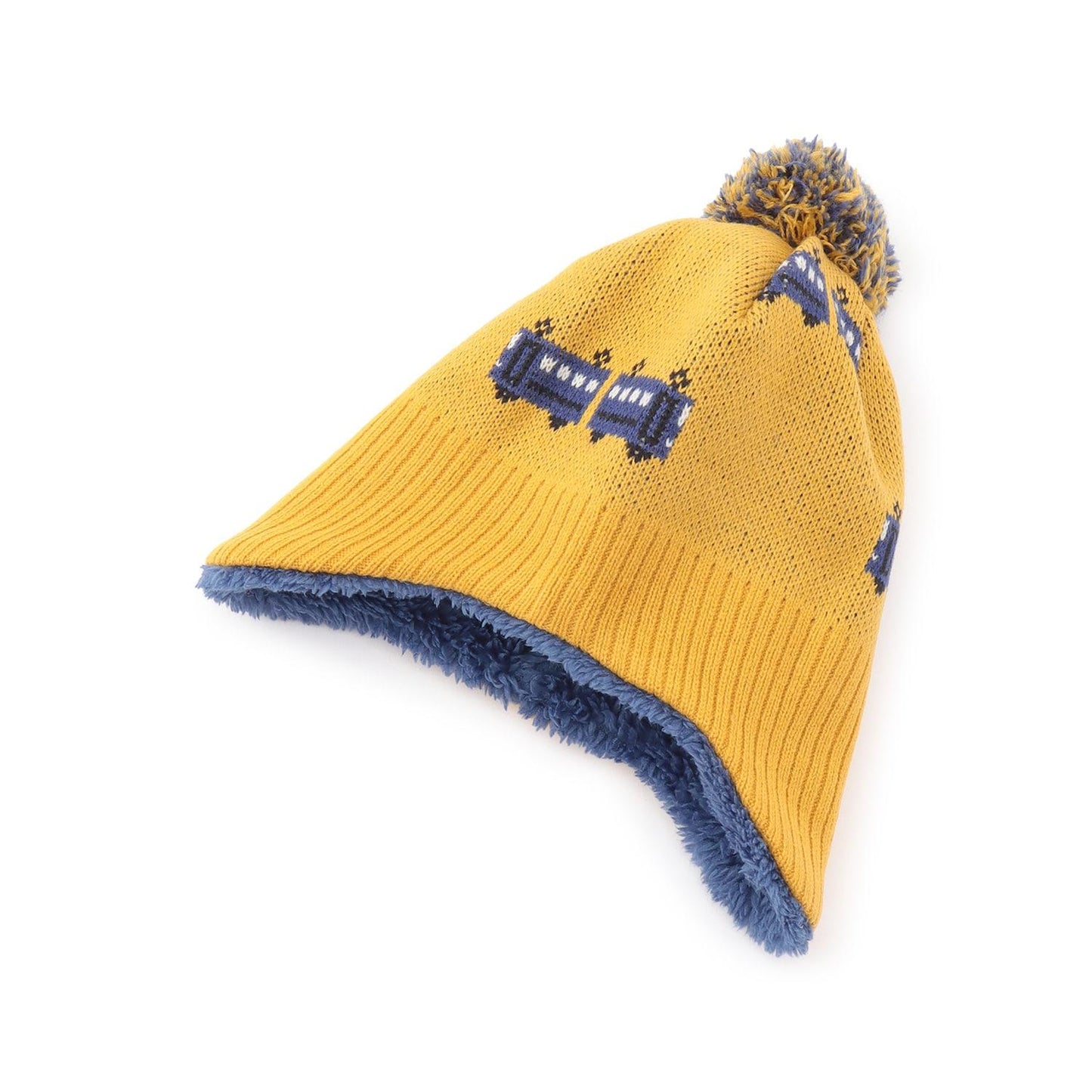 電車圖案帶護耳針織帽