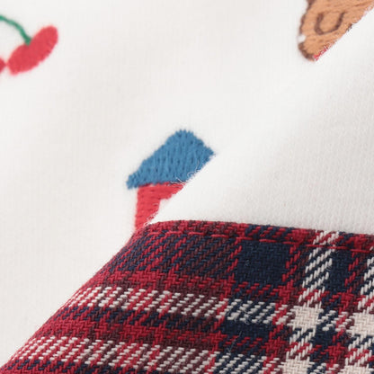 先染格紋×平滑 嬰兒圍兜