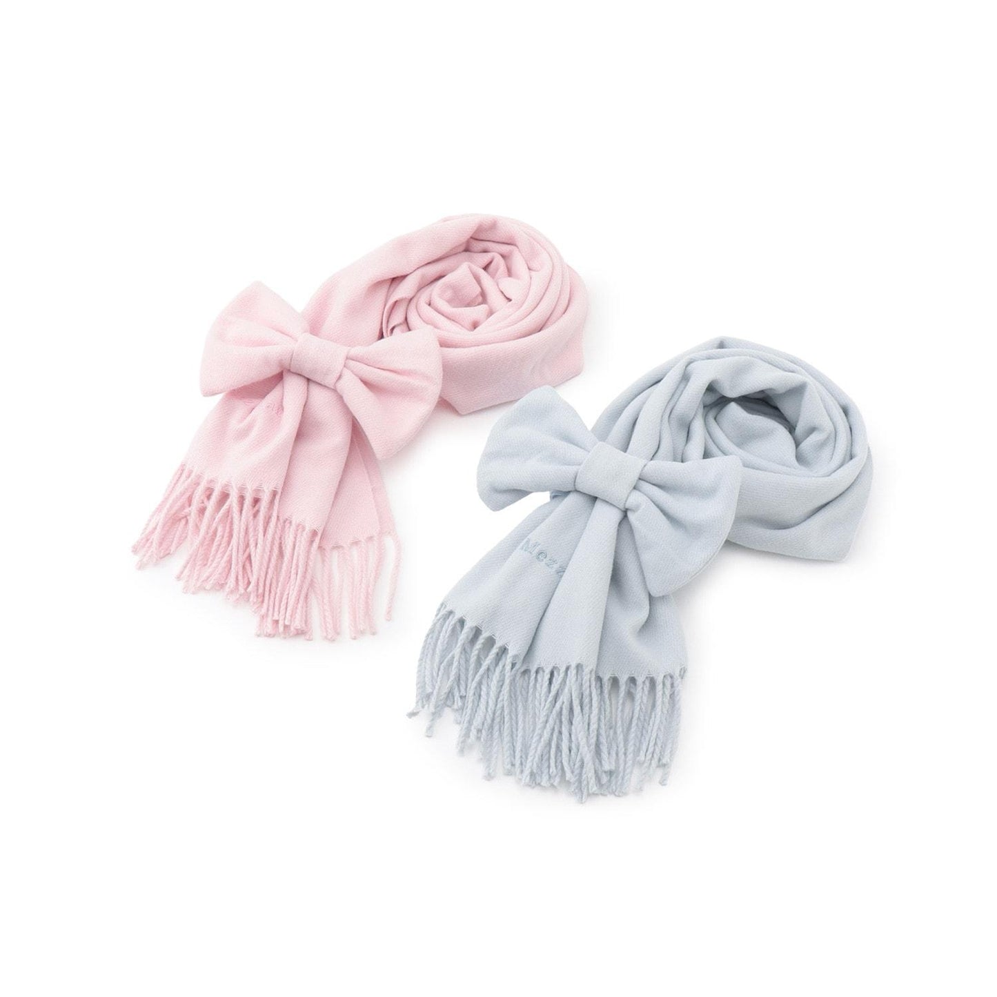 附蝴蝶結髮圈圍巾