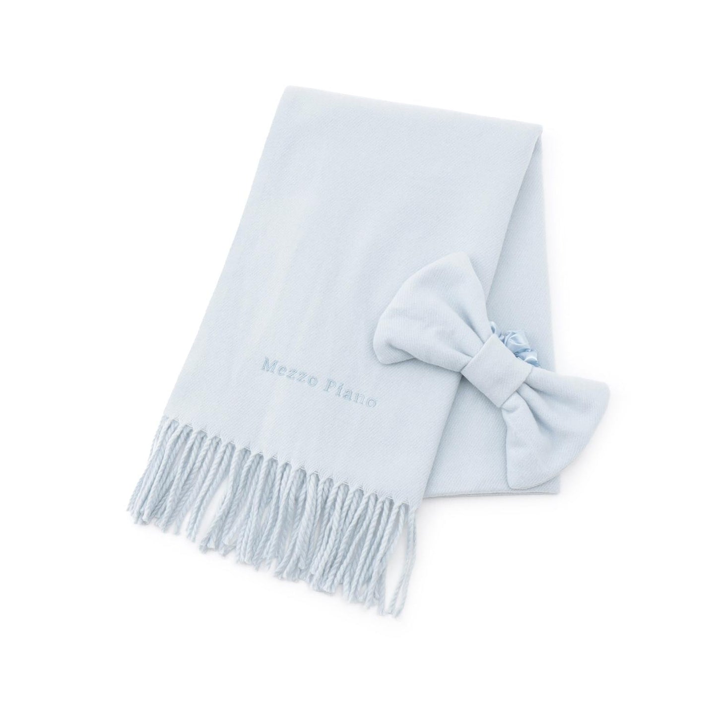 附蝴蝶結髮圈圍巾