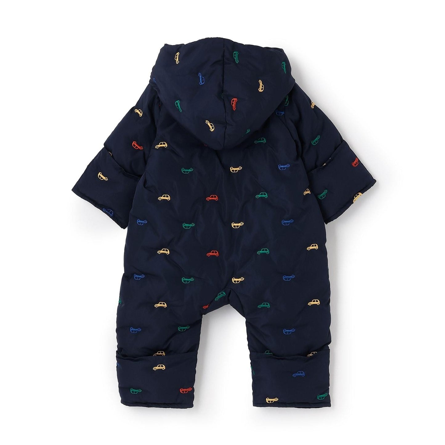 拼色刺繡加棉連體衣