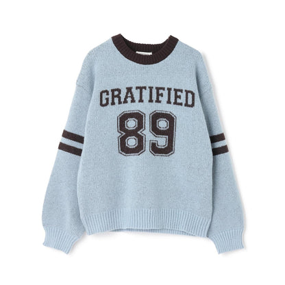 仿馬海毛提花套頭衫