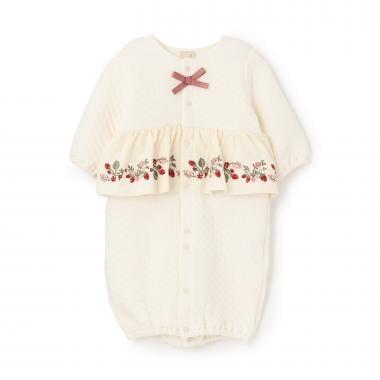 草莓刺繡拼接兩用連體衣