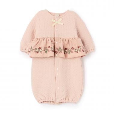 草莓刺繡拼接兩用連體衣