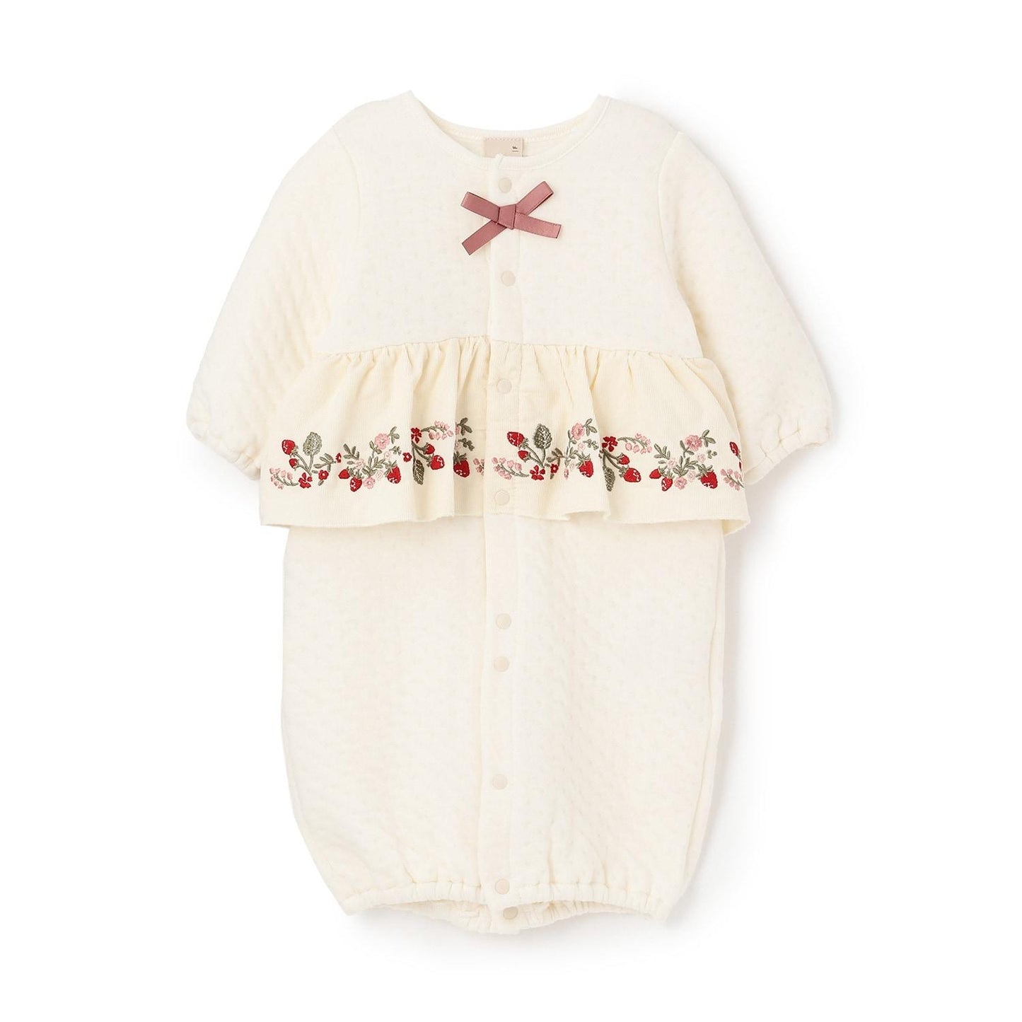 草莓刺繡拼接兩用連體衣