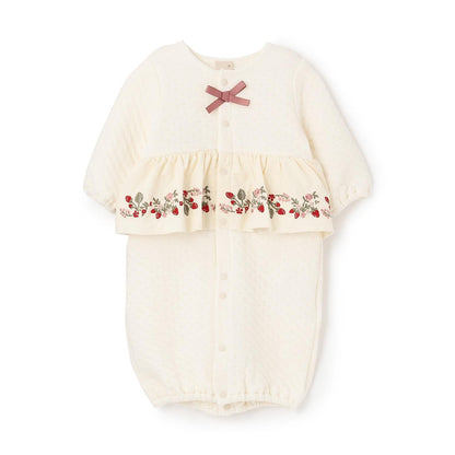 草莓刺繡拼接兩用連體衣