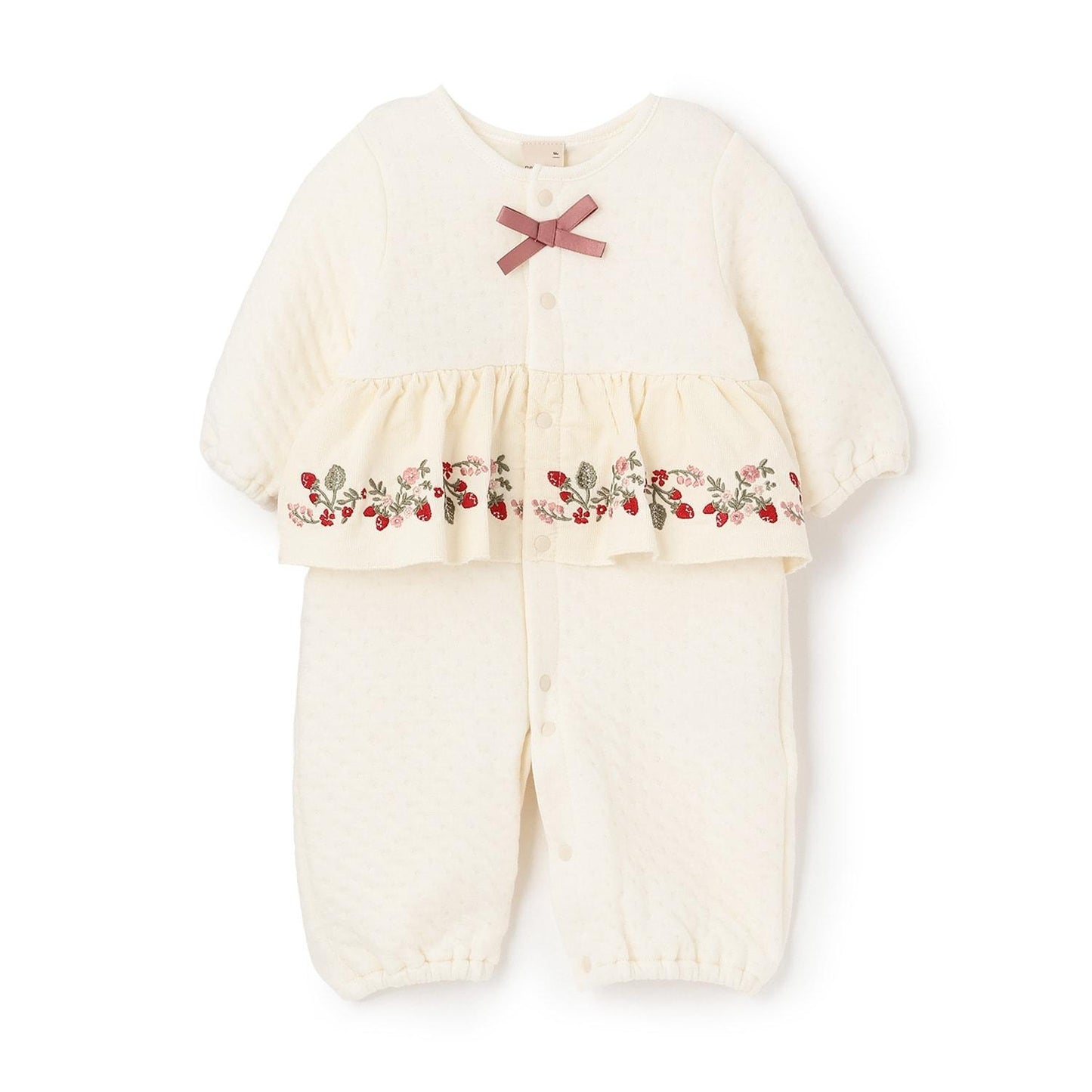 草莓刺繡拼接兩用連體衣