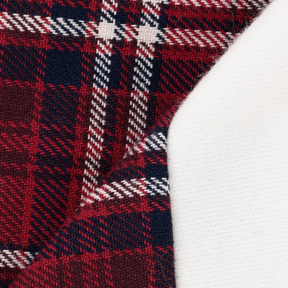 先染格紋疊穿風連體衣