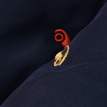 拼色刺繡加棉連體衣