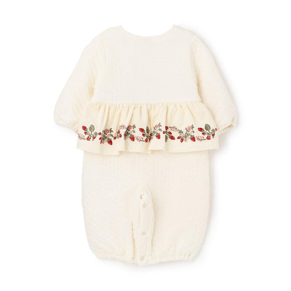 草莓刺繡拼接兩用連體衣