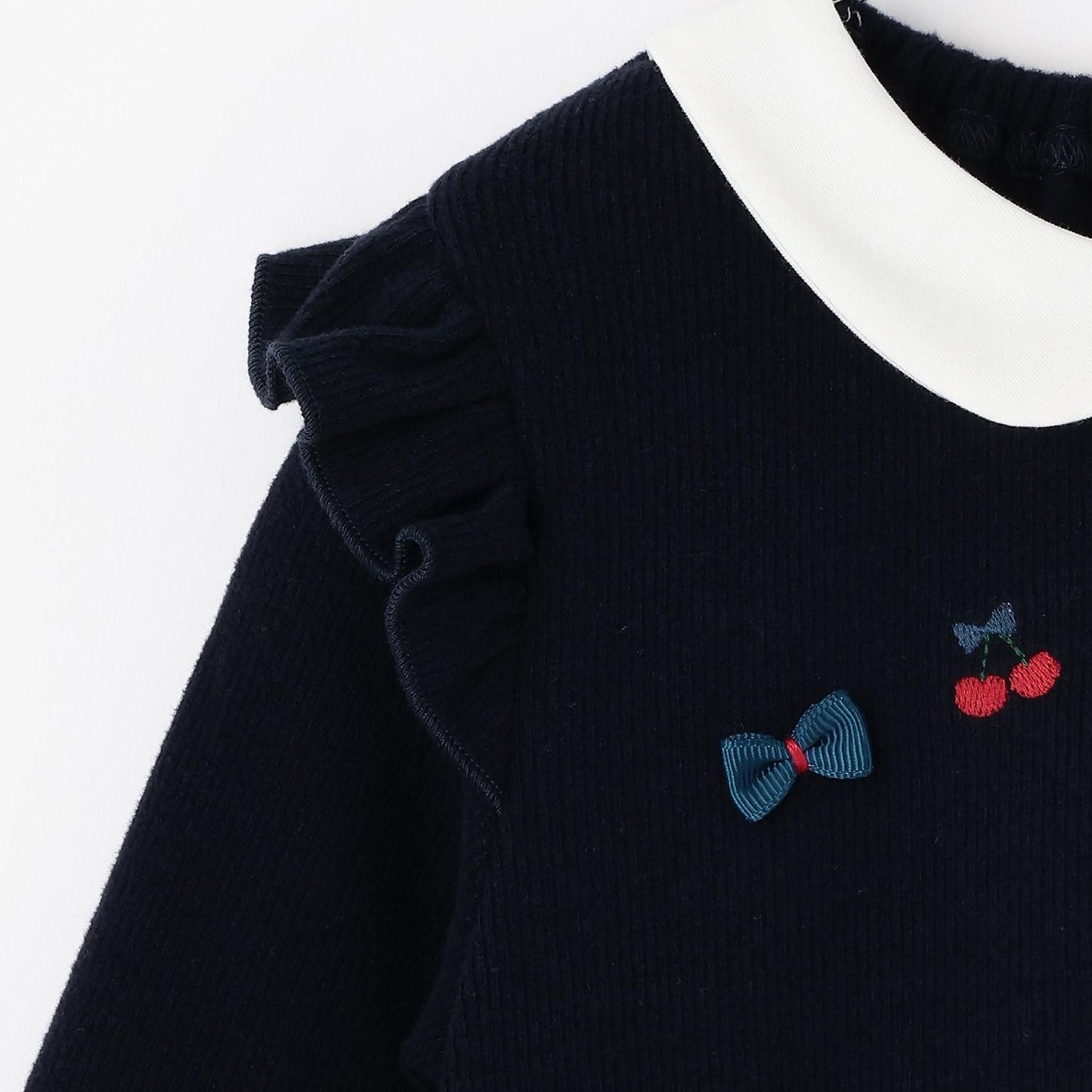 先染格紋×磨毛羅紋連衣裙