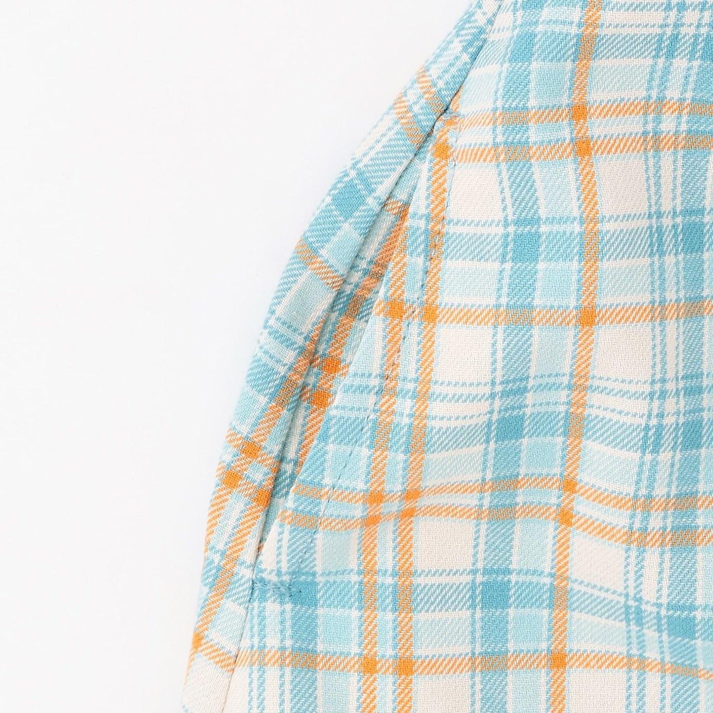 先染格紋×磨毛羅紋連衣裙