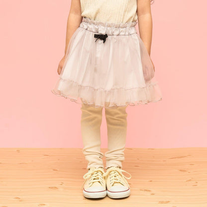 荷葉邊網紗打底褲裙