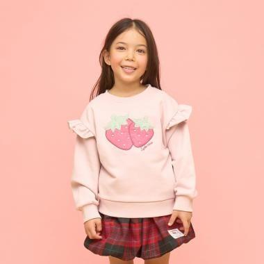 【速幹內層毛圈】草莓貼布繡衛衣