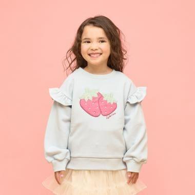 【速幹內層毛圈】草莓貼布繡衛衣