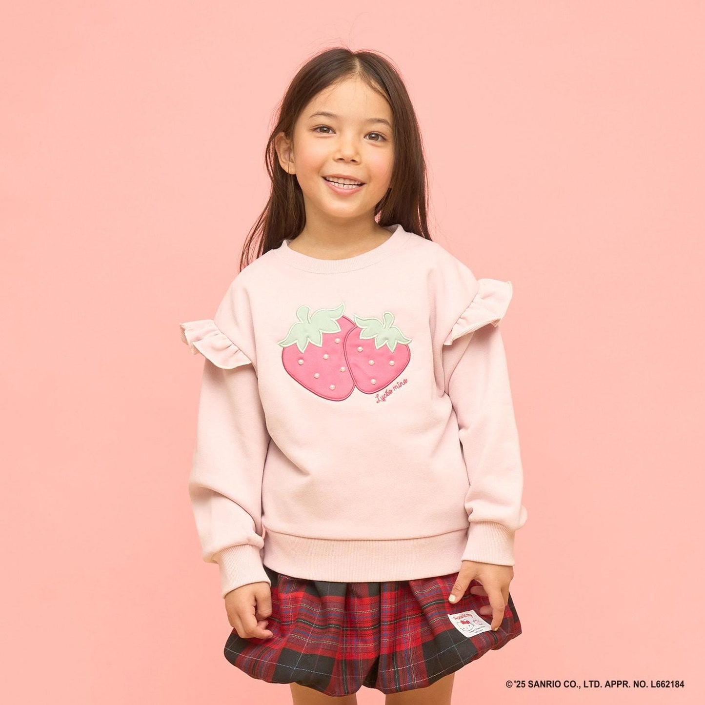 【速幹內層毛圈】草莓貼布繡衛衣