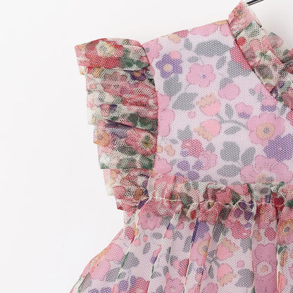 蕾絲薄紗連衣裙