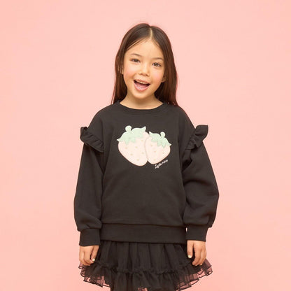 【速幹內層毛圈】草莓貼布繡衛衣