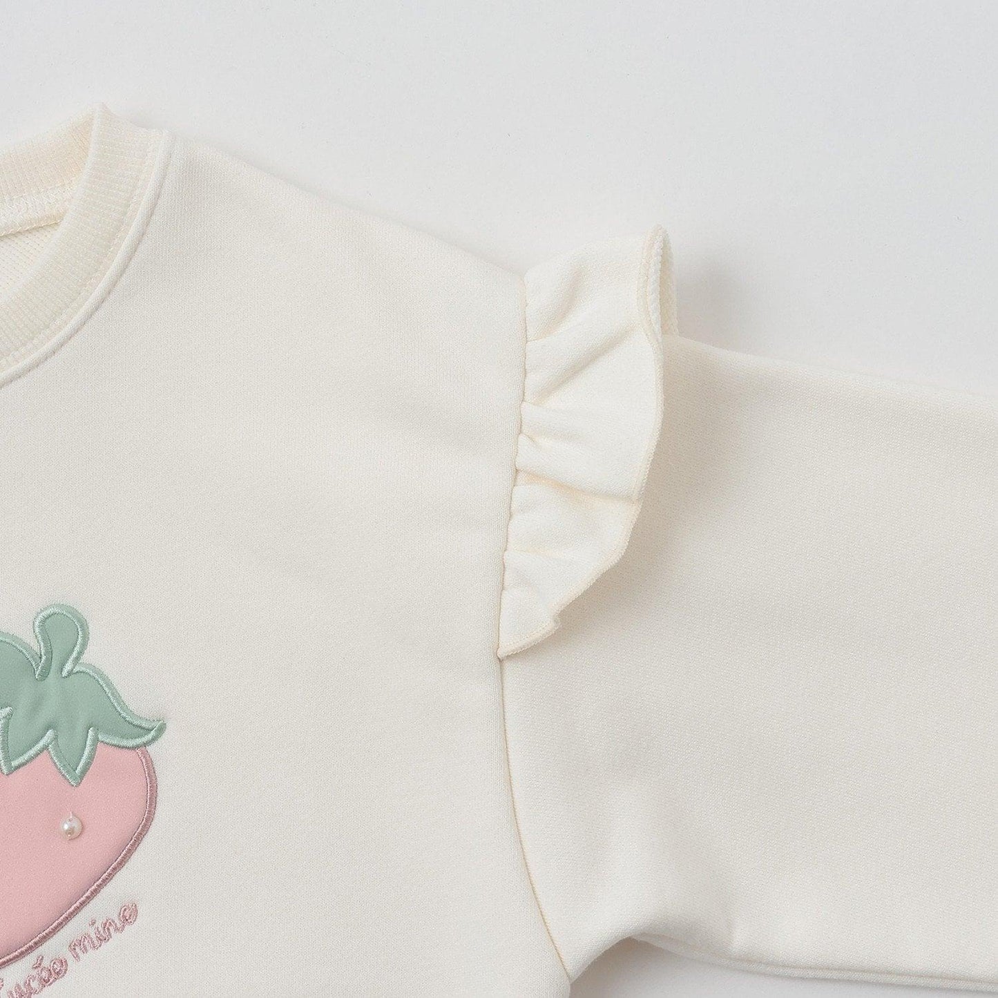 【速幹內層毛圈】草莓貼布繡衛衣