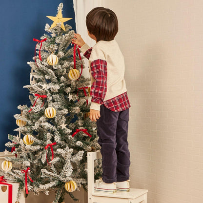 先染格紋×衛衣布口袋衛衣