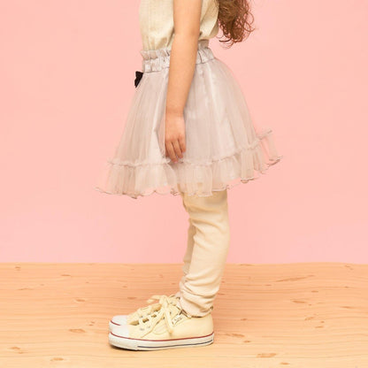 荷葉邊網紗打底褲裙