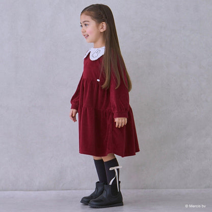 【《米菲》】荷葉邊領連衣裙