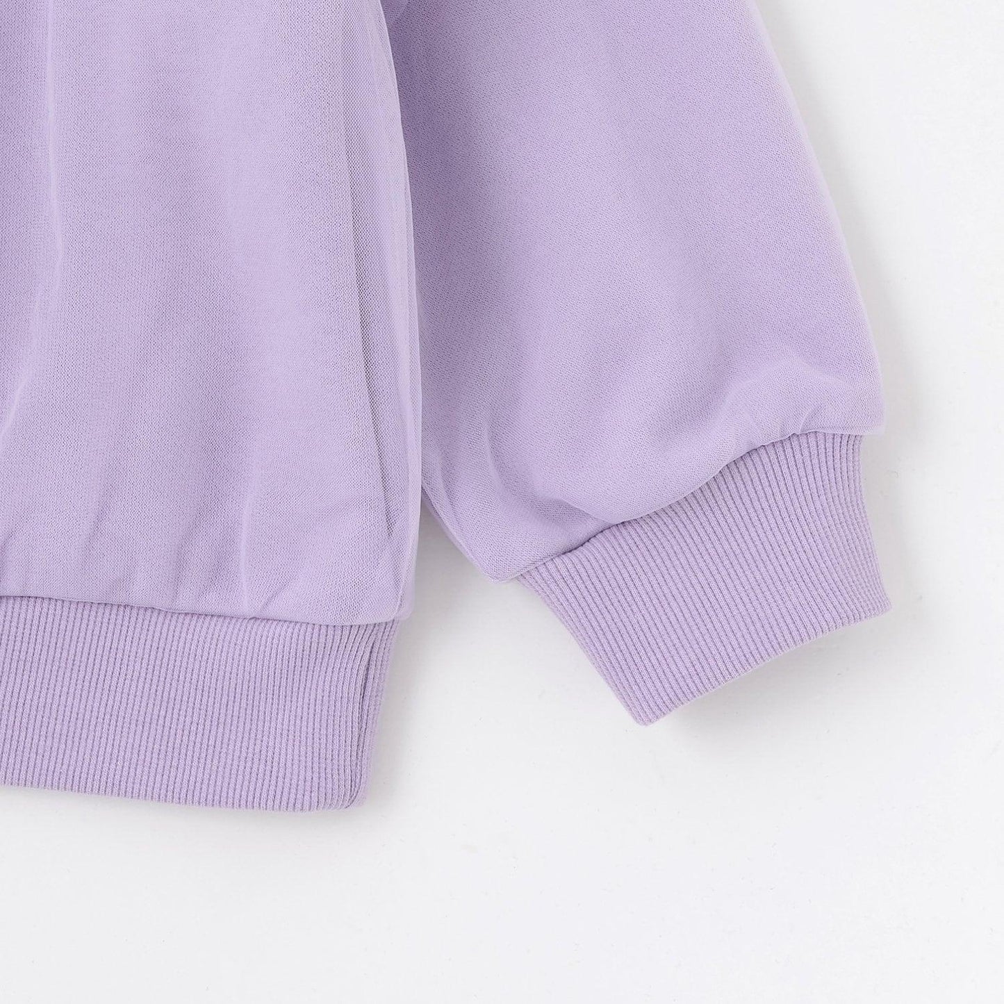 【速幹內襯】蓬鬆網紗衛衣