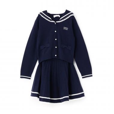 水手領針織套裝