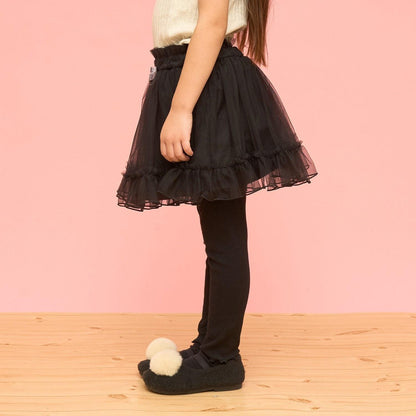 荷葉邊網紗打底褲裙