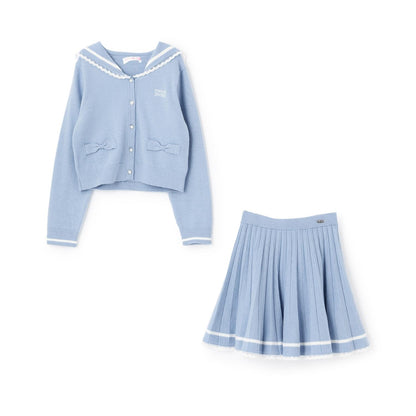 水手領針織套裝